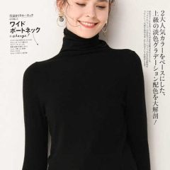 Autumn winter sweater women's thickened pile neck slim fit long sleeve regular Pullover high neck sweater knitted bottoming sweater large