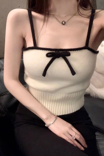 Xiaoxiangfeng knitted camisole female sweet hot girl slim fit outer wear inner bottoming shirt top