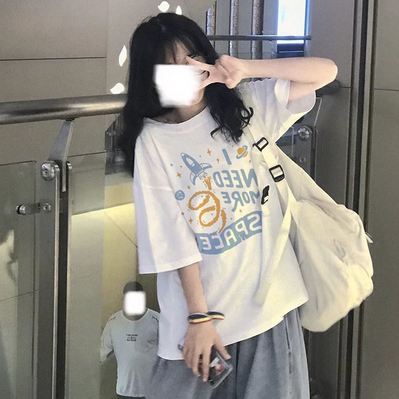 Ins short sleeve t-shirt female student Korean loose 2022 summer versatile new trend