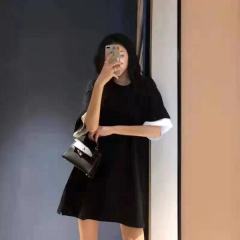 Summer new loose short sleeve T-shirt dress