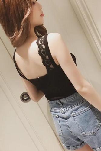 Spring and summer new Korean version lace suspender bottoming blouse women's chic solid color versatile knitted vest top