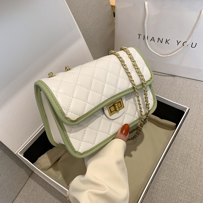 Net red diamond chain bag 2022 new messenger bag fashion underarm shoulder bag fashion women's bag trend small square bag