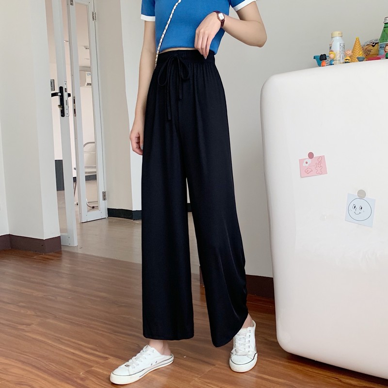 Real price, real photo, Korean version, loose, sagging, thin pit, high waist, all kinds of ice silk cool pants