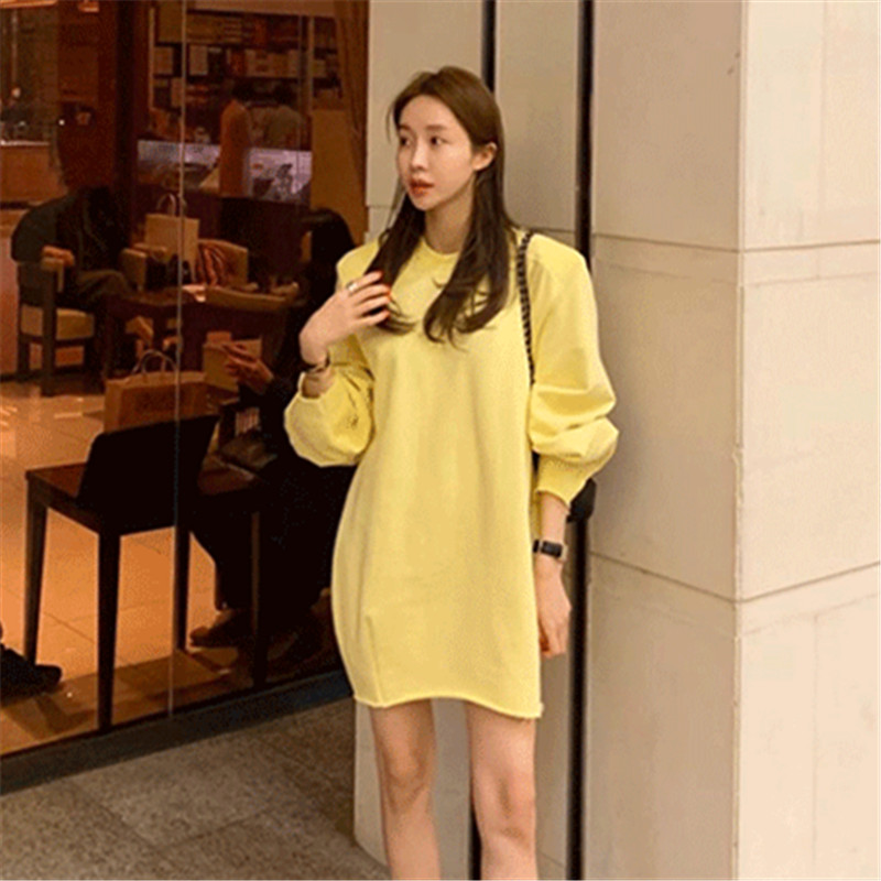 South Korea East Gate lazy people's dress fall 2020 new lazy style loose casual hip covering long sleeve fashion