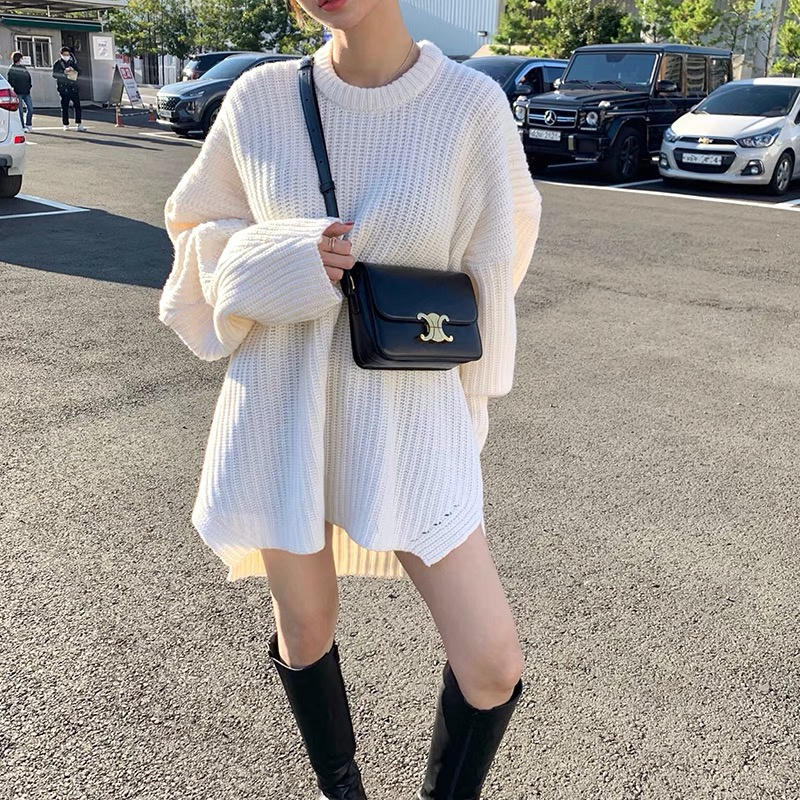 2021 autumn winter Korea east gate network Red Star GLYP same TikTok academy, vibrato knitted sweater female