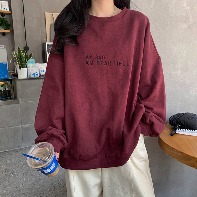 Women's sweater women's autumn thin online Red 2020 new Korean fashion student's loose top