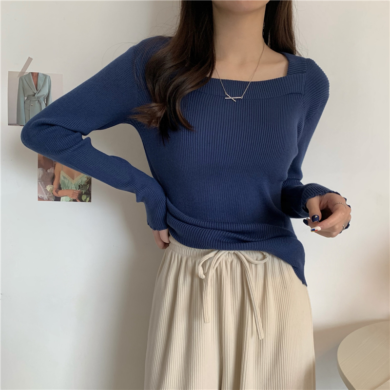 Real price new Hanfeng thickened square collar bottomed T-shirt