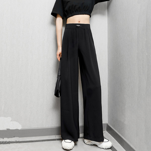 Wide leg pants women's high waist drop feeling spring and summer new spring and autumn loose straight tube summer thin suit casual pants