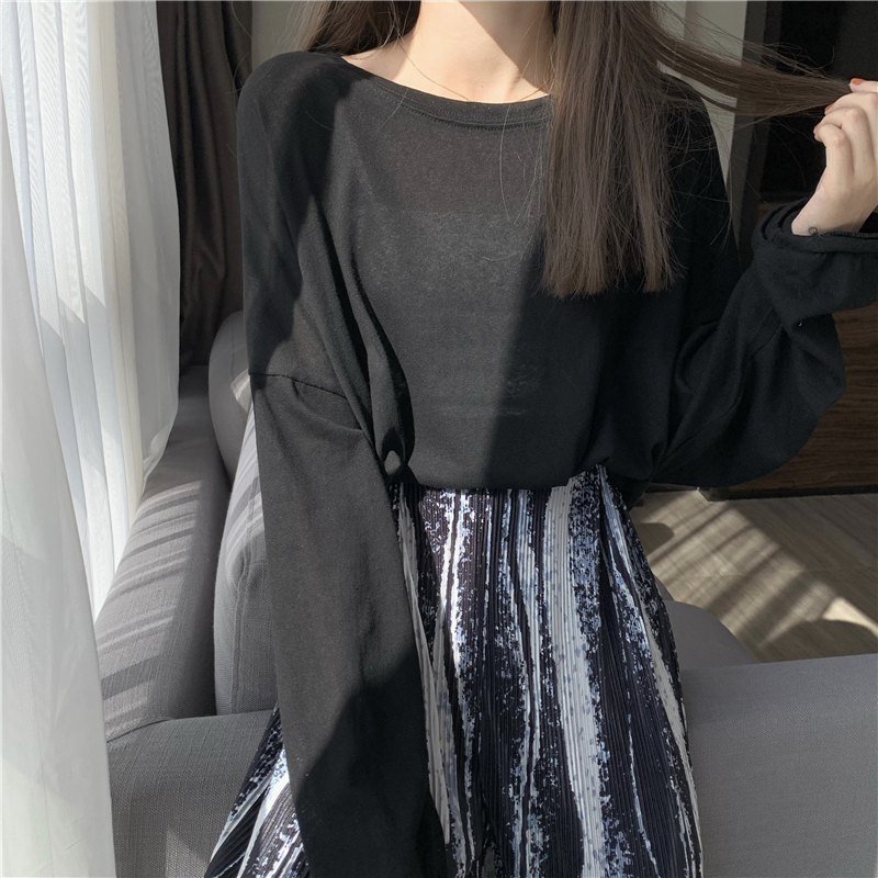 Real shooting and real price new version of early autumn Korean style is thin and casual pure long sleeves