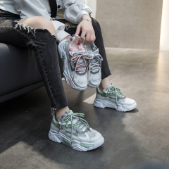 Europe station ins trend smart smoked color matching dad shoes autumn 2020 new versatile women's sports shoes mesh surface breathable