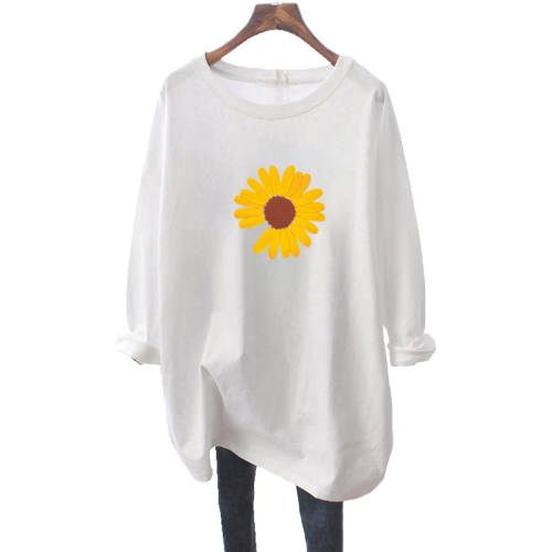 Official picture 100% cotton women's clothing autumn 2020 alphabet cartoon print bottoming shirt women's round neck long sleeve T-shirt ins