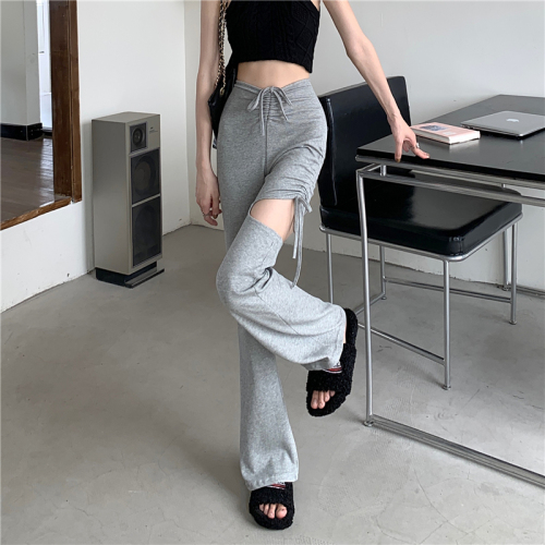 Official figure - Summer Korean version high waist slim Yoga sweatpants, versatile small mm micro flare pants, sweatpants, women
