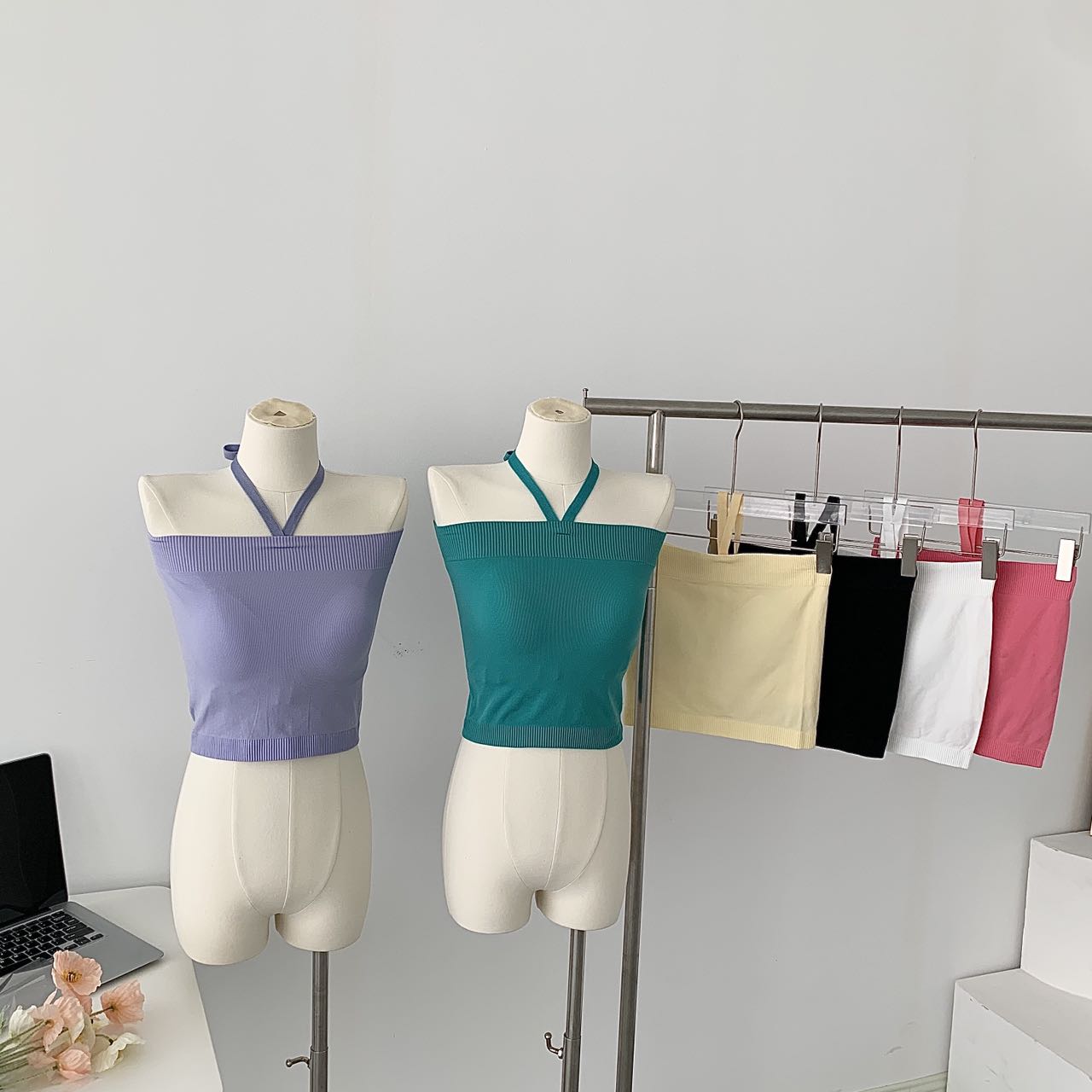 Summer pure desire style niche design sexy all-match halter neck tube top vest suspender