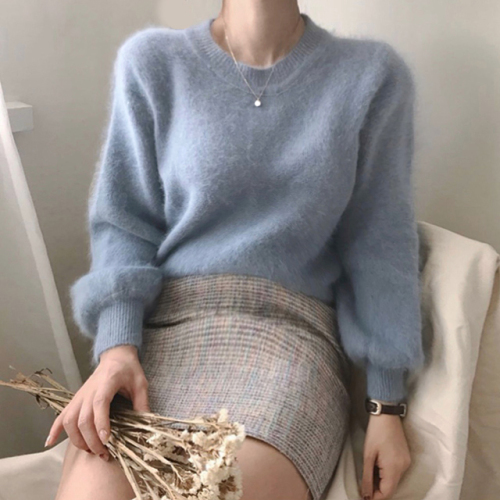 Korean hairy long sleeved sweater