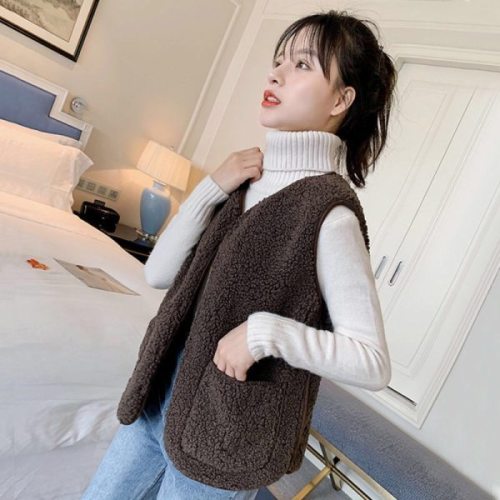 2020 Japanese cute vest women's new autumn and winter Korean versatile women's waistcoat jacket