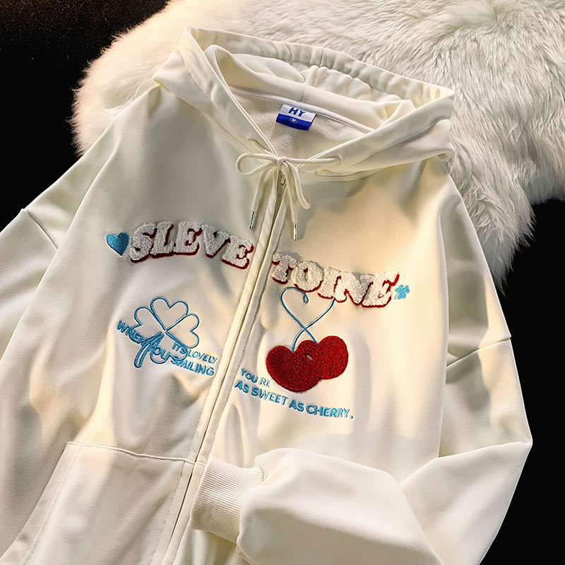 Big fish scales 260g 100% polyester thin sweater women's hooded towel embroidery back bag double cap
