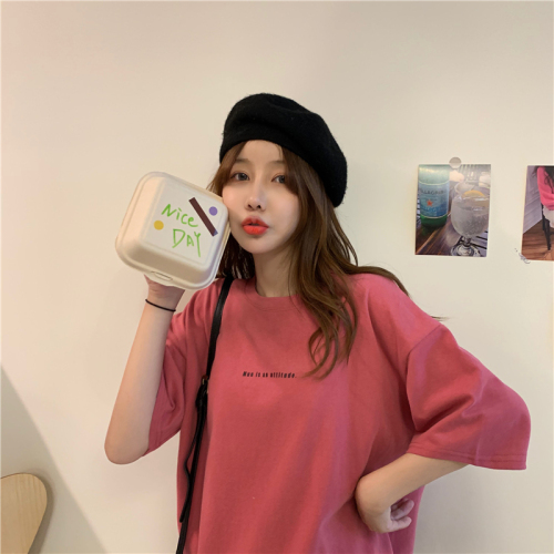 Real photo, real price, spring new simple T-shirt, women's short sleeve and all kinds of Korean bottoms