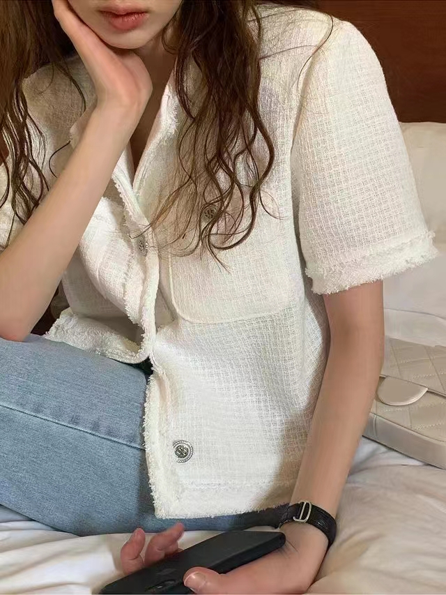 Korean chic woolen short cardigan jacket