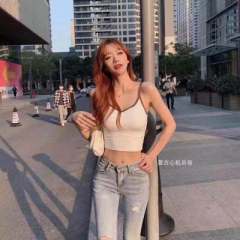 Net red retro heart machine suspender vest Korean version beautiful back without steel ring sexy chest wrapping can be worn out