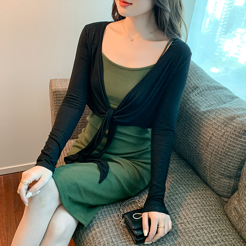 Small shawl jacket female 2023 spring and summer new small vest all-match sun protection clothing ultra-thin short cardigan