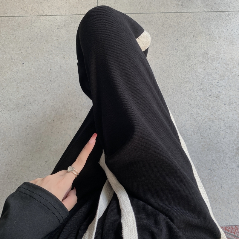 Real shot real price 260g big fish scale autumn high street casual sports casual pants women wide leg is thin
