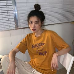 Real shot Pullover cotton summer new Korean Short Sleeve T-Shirt