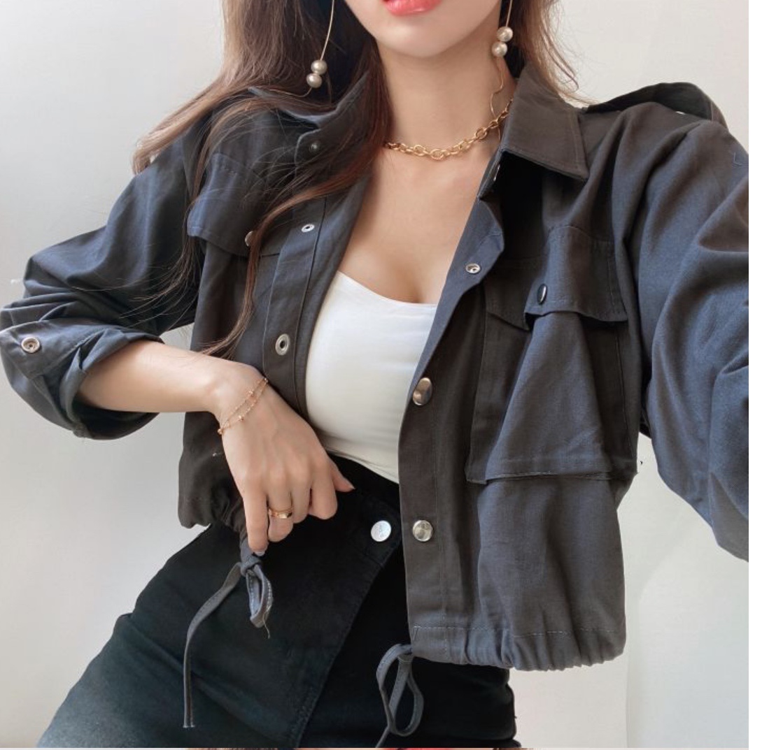 2022 early spring new small short baseball jacket women's casual all-match Korean style chic work jacket top