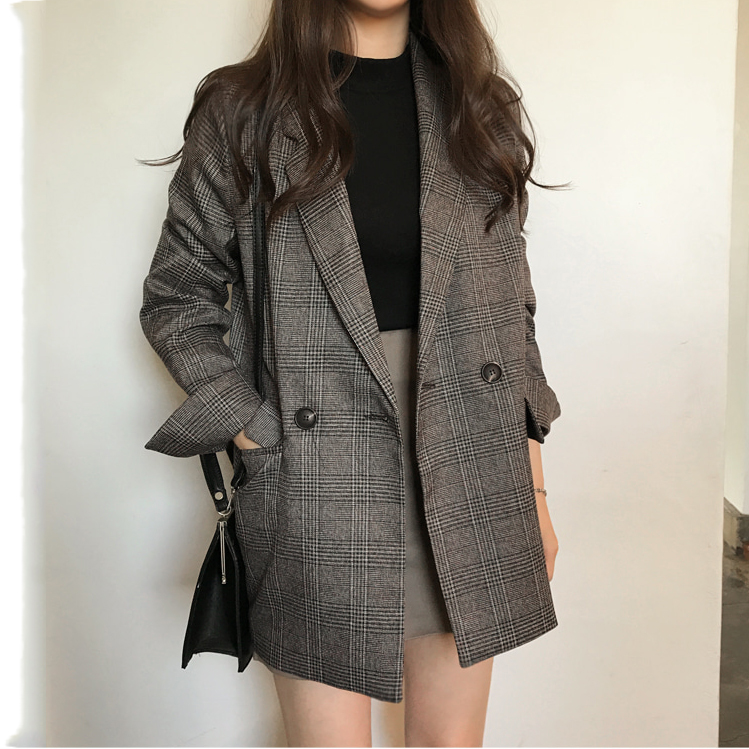 Korean quality double row two button suit exterior color
