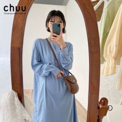 Long sleeve shirt dress women's summer 2020 spring new temperament
