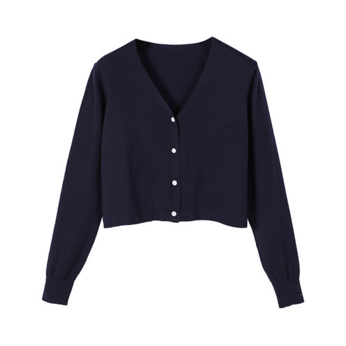 Seoul Hanfeng chic girl's high waisted knitted cardigan
