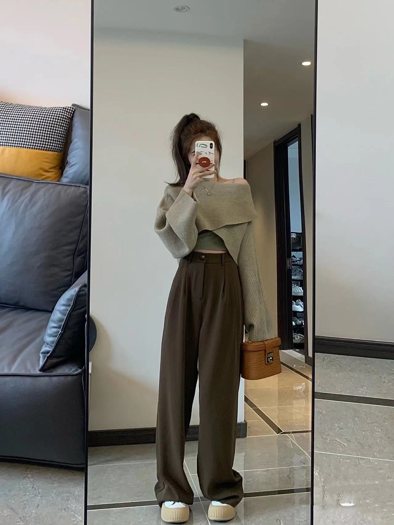 Sweater Lazy Wind Women's Clothing 2022 New Salt Series Wear Royal Sister Gentle Wind Autumn and Winter Two-piece Suit Trendy Original