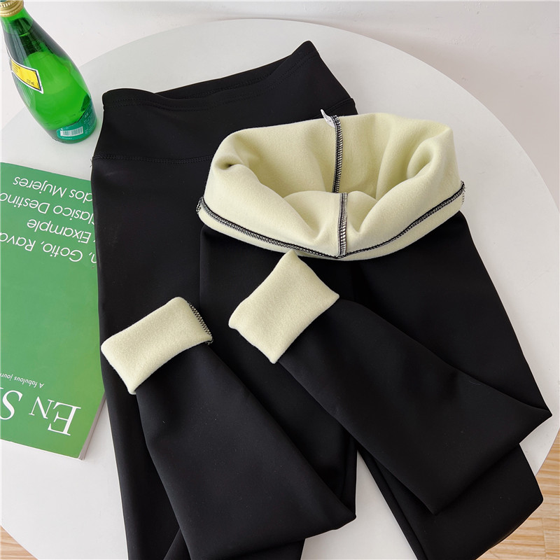 Real shot no discount velvet shark leggings outside wear elastic black green velvet tight pants Barbie yoga pants