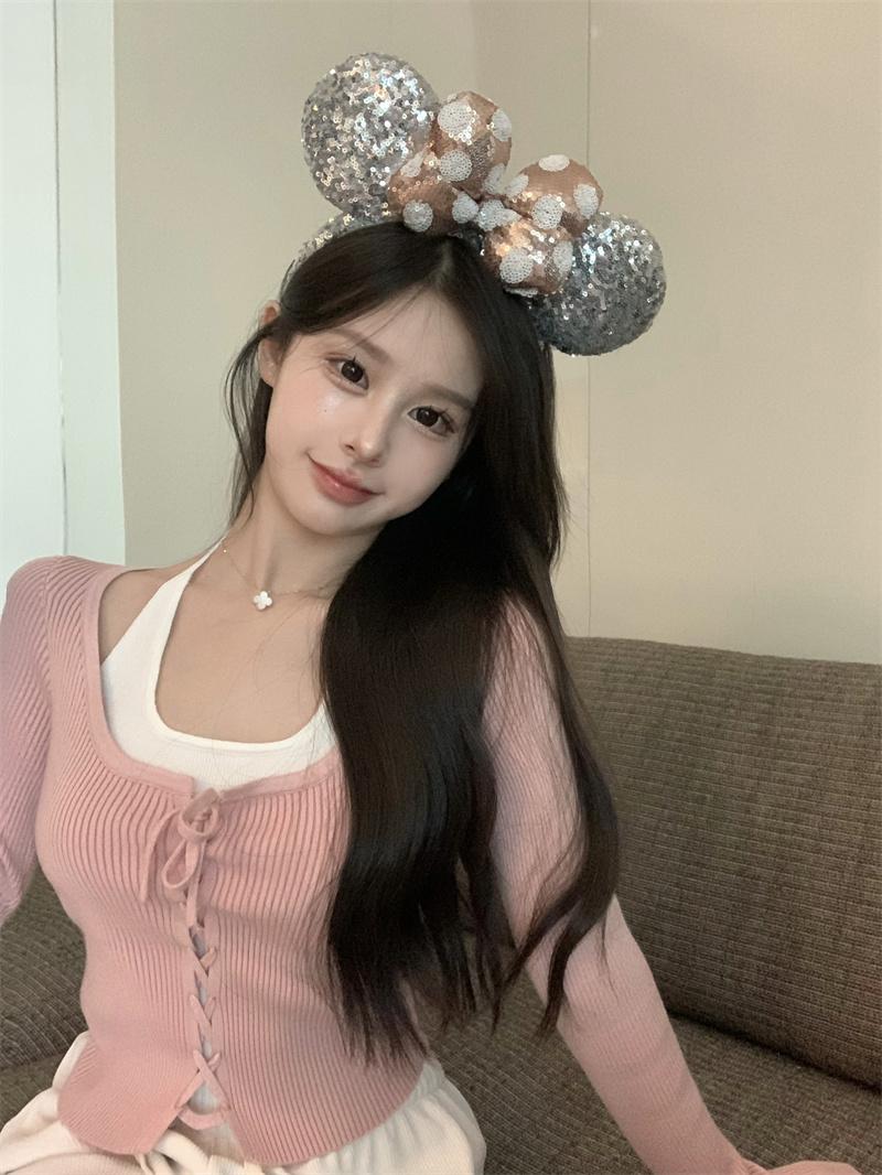Real price real shot Autumn and winter new fake two-piece knitted sweater pure desire self-cultivation bottoming top