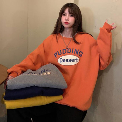 Cashmere sweater women's autumn winter Korean loose 2020 new orange long sleeve top versatile Pullover coat ins fashion