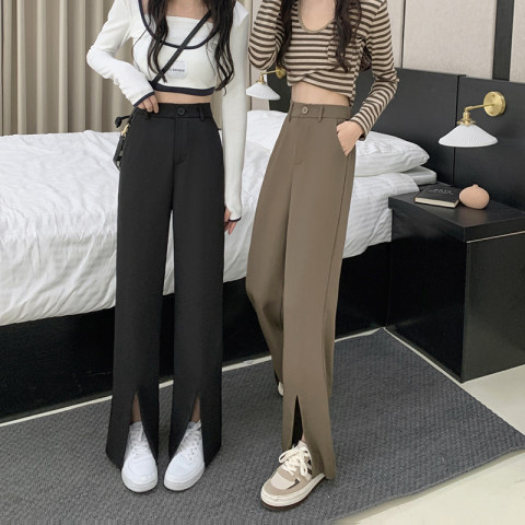 Mopping casual trousers women's spring and summer 2023 new high waist drape loose wide leg pants trendy ins