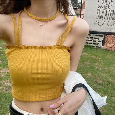 Summer new sexy dew clavicle essence with spring suspender for women