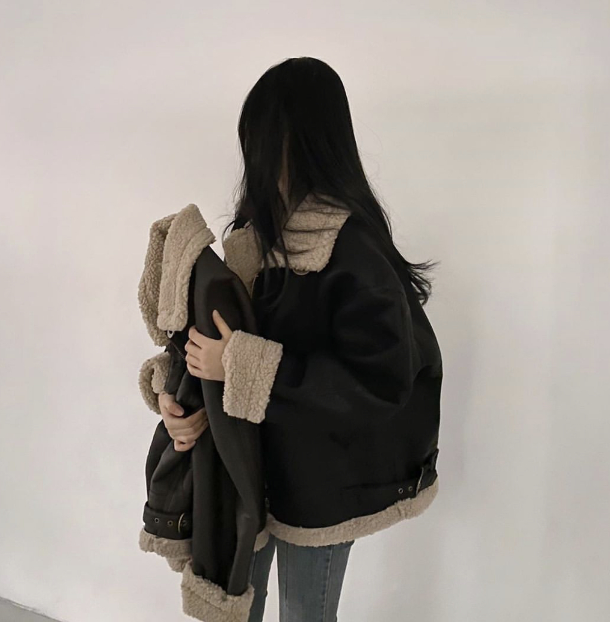 Chic fur integrated locomotive coat