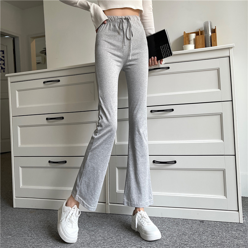 Real auction special price - Summer Korean version high waist slim Yoga Pants versatile micro flare pants women's sports pants