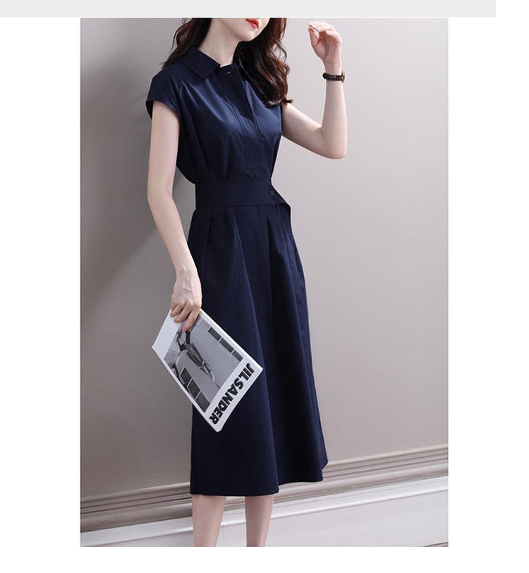 Skirt new style 2022 slim waist fashion celebrity style French design sense of niche shirt dress