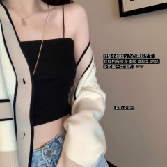 Knitted vest with small sling for women to wear a new summer coat and a suit with a pure bottom coat