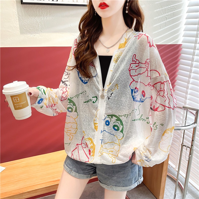 Real shot ice silk sunscreen clothes women's new style can wear summer coat, outdoor breathable and versatile sunscreen clothes cardigan