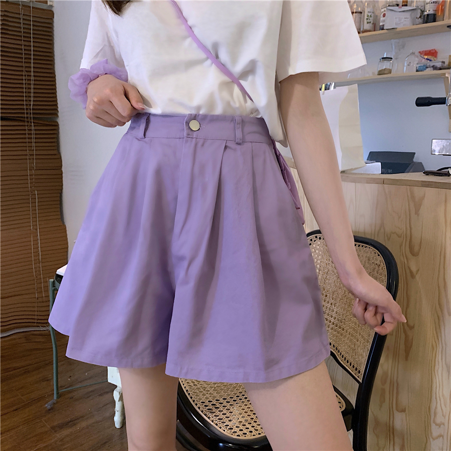 Fat mm large casual shorts women's summer 2022 new high waist, thin and loose, wear versatile A-shaped wide leg pants and buy them on Taobao
