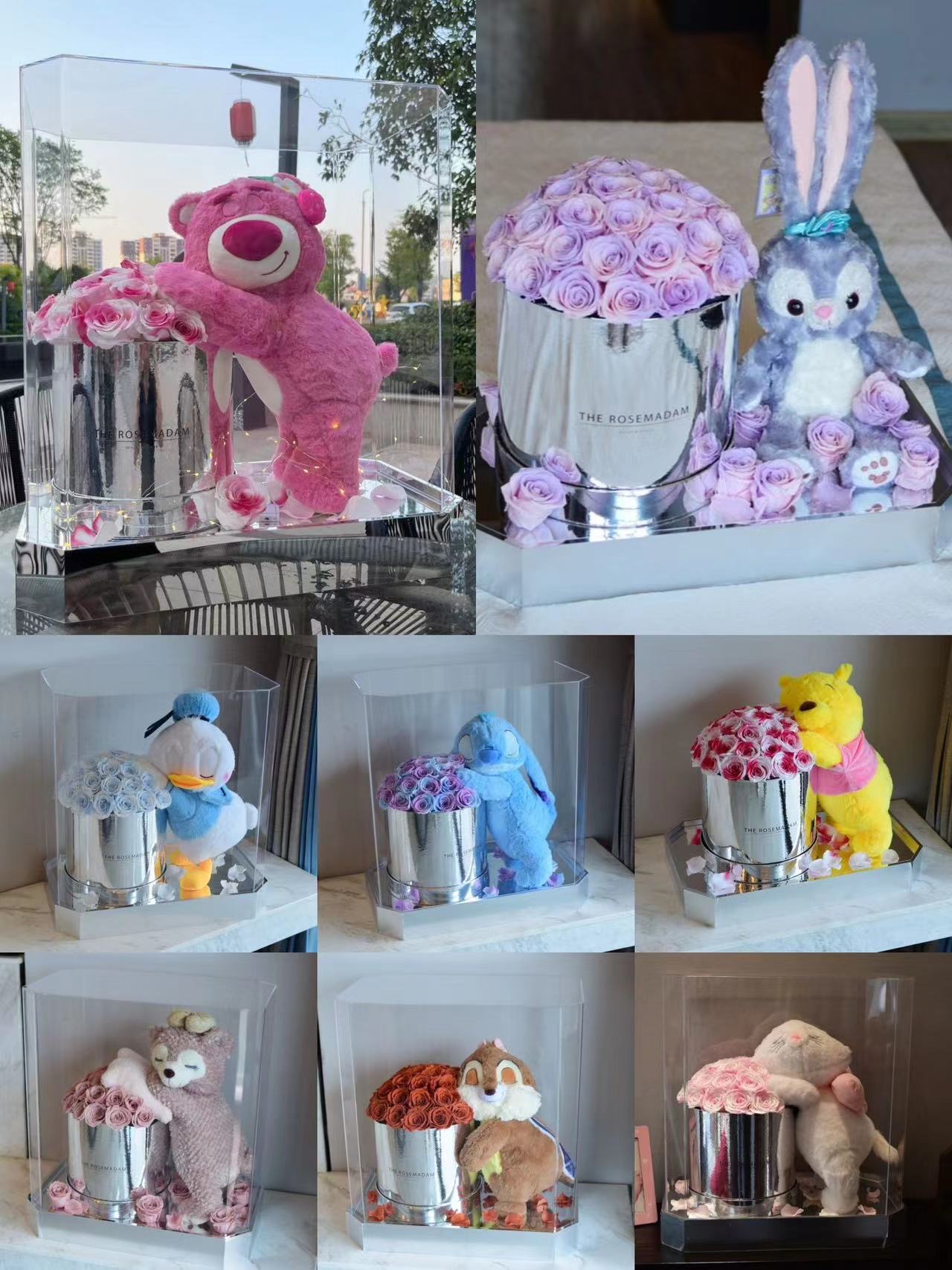 Jennifer Flower Disney Preserved Flower Hug Bucket Doll