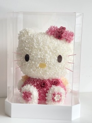 Jennifer Flower kitty Advanced Customization Advanced Acrylic Box Preserved Flower Cartoon