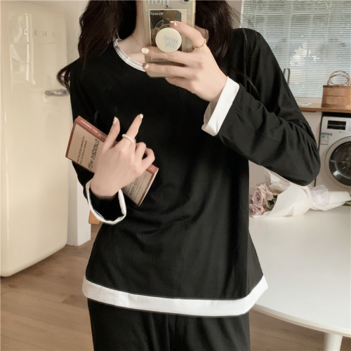 Real price large size women's pajamas, simple and lovely home clothes, two-piece set, can be worn out