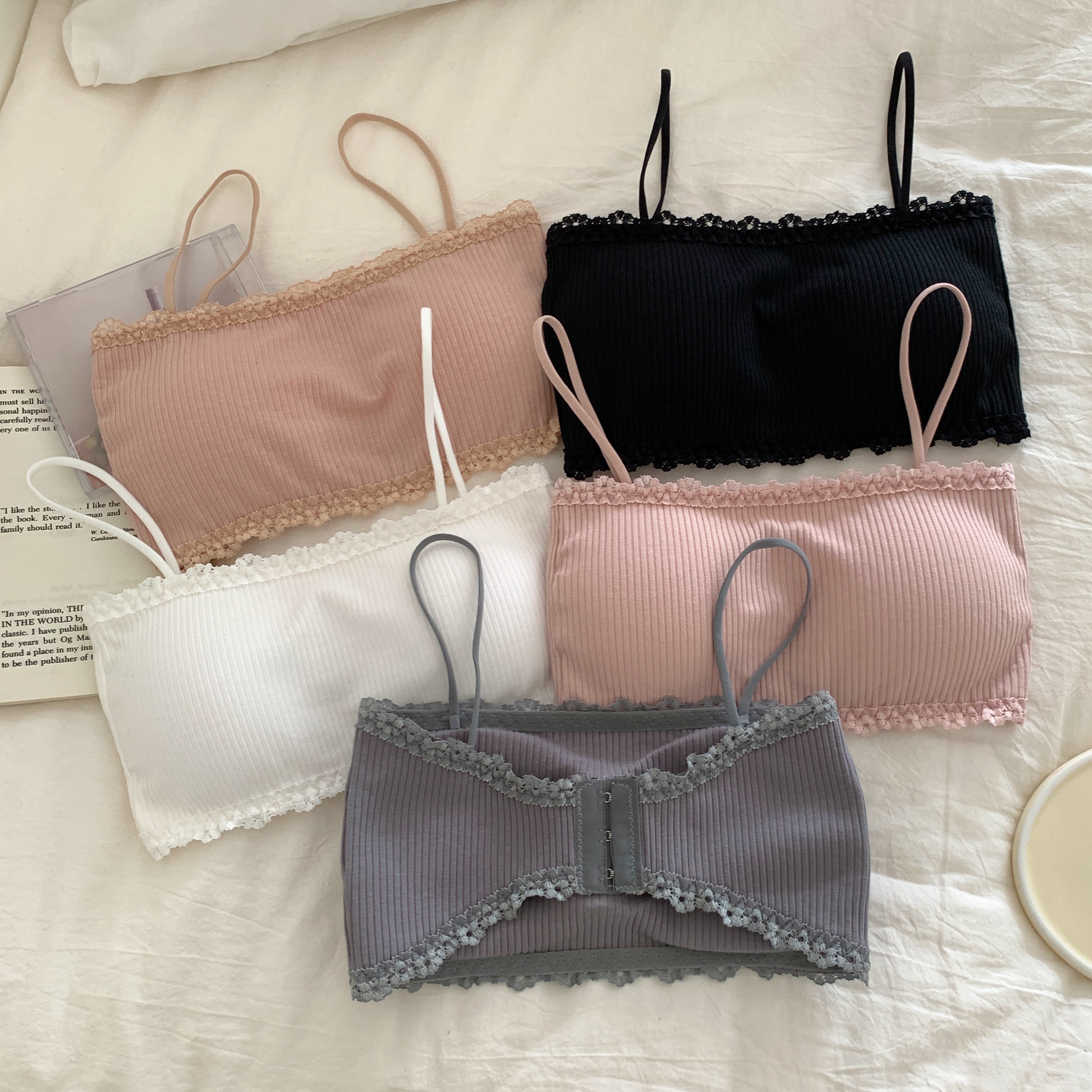 Real price and real shot bra backing anti light strip bra cushion anti slip upper support bra underwear vest sling