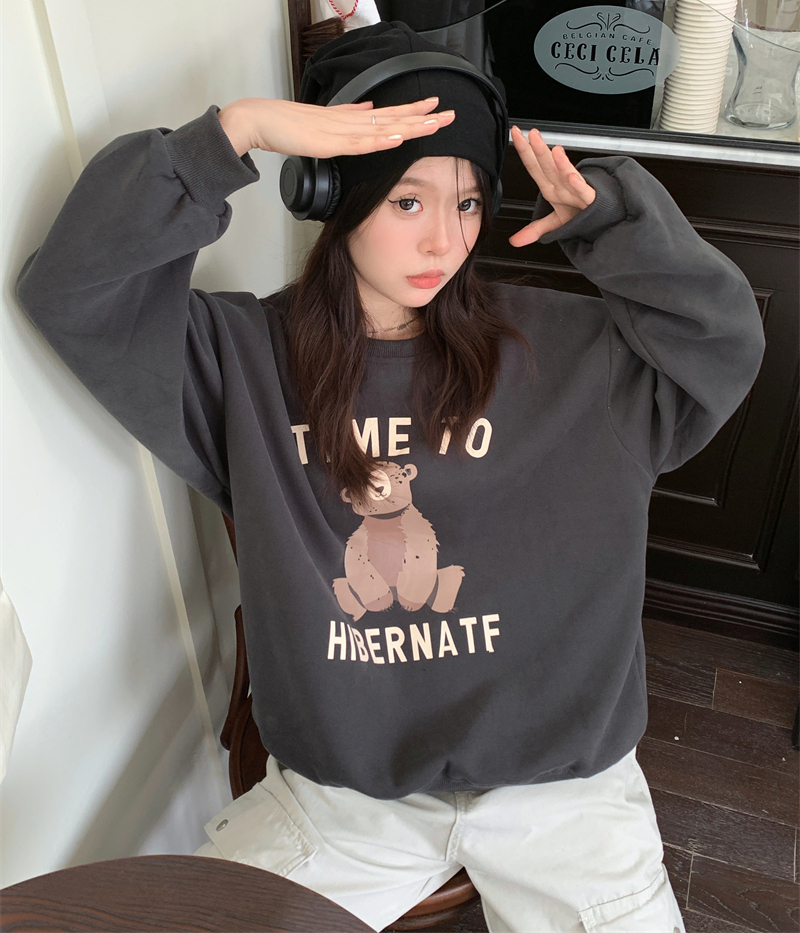 Official picture 260g big fish scale thin sweater women's round neck print back wrap long-sleeved top autumn clothes