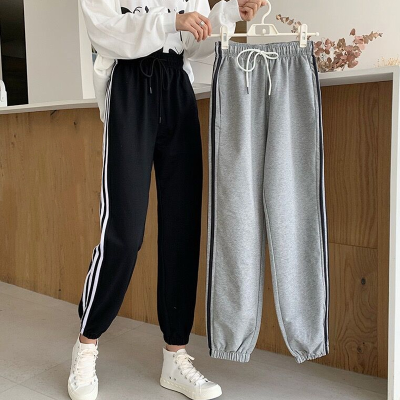 High waist casual pants women's summer 2020 new Korean grey sports pants versatile loose Harem Pants