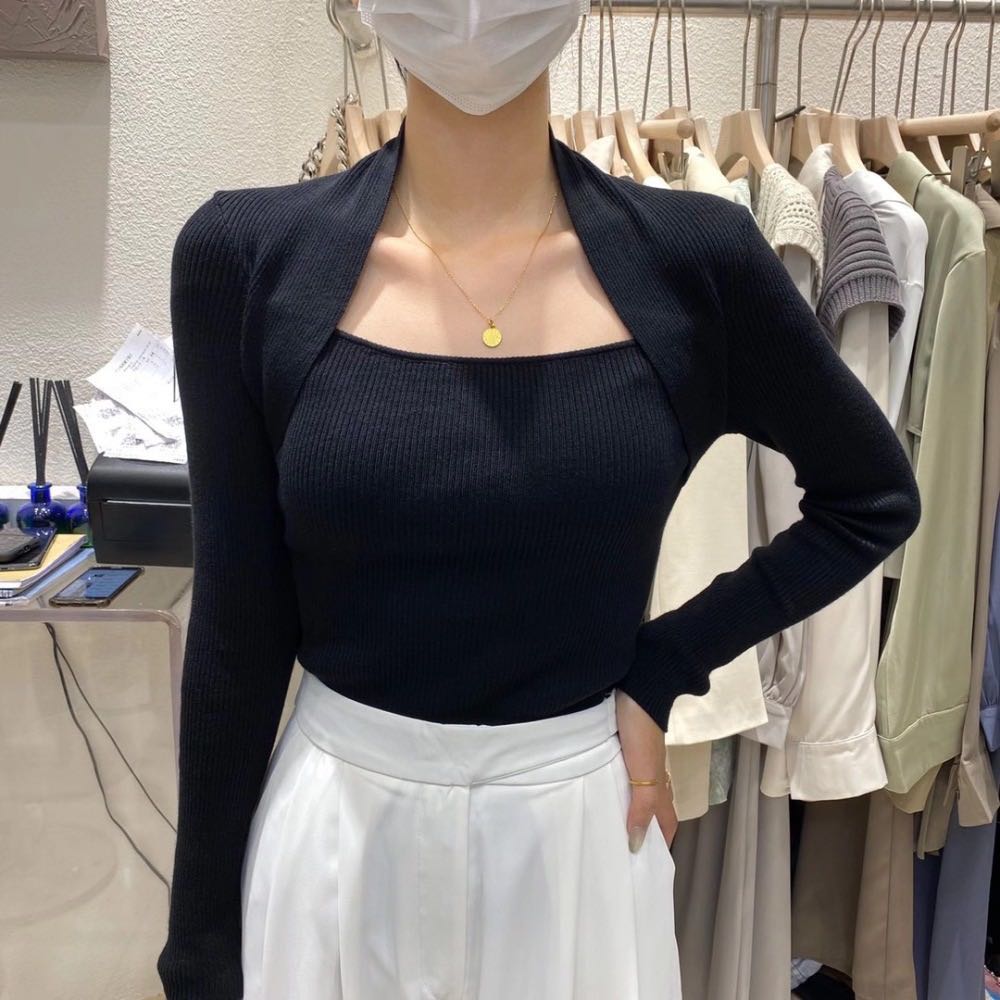 Autumn and winter wear 2020 new slim fit T-shirt women's collar knitted bottoming shirt