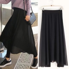 2022 spring and summer women's new fake two-piece leggings skirt modal cotton stitching chiffon casual trousers 200 catties